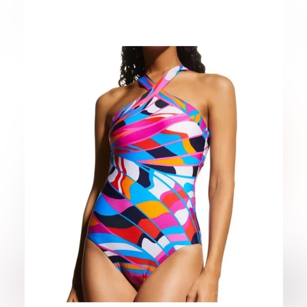 NWT Trina Turk Geometric Swimwear